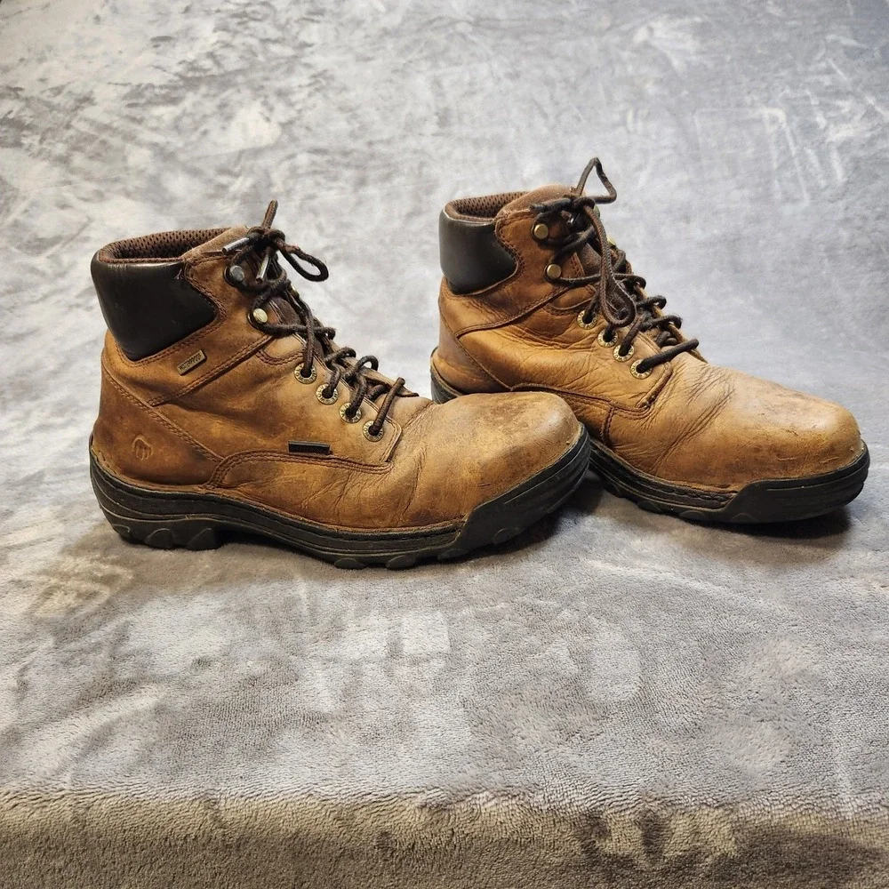 Wolverine Boots Mens 9.5 Brown Leather Durbin Waterproof 6